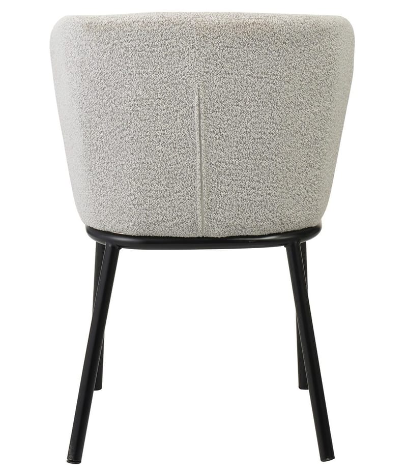 Stol beige boucle svarta ben - Beige - Products - Möbler - Fåtölj & stolar - Matstol & köksstol