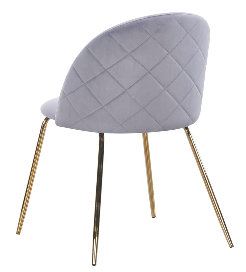 Stol grå med guldiga ben - Plaza - Grå - Products - Möbler - Fåtölj & stolar - Matstol & köksstol