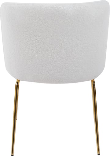 Stol i bouclè med ben i mässing - Cream/mässing - Products - Möbler - Fåtölj & stolar - Matstol & köksstol