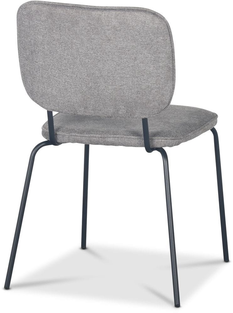 Stol i grått tyg med svarta ben - Grått tyg med svarta ben - Products - Möbler - Fåtölj & stolar - Matstol & köksstol