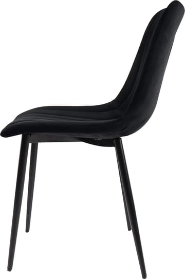 Stol i svart sammet - Kayla - Svart - Products - Möbler - Fåtölj & stolar - Matstol & köksstol