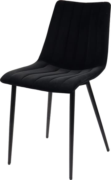 Stol i svart sammet - Kayla - Svart - Products - Möbler - Fåtölj & stolar - Matstol & köksstol
