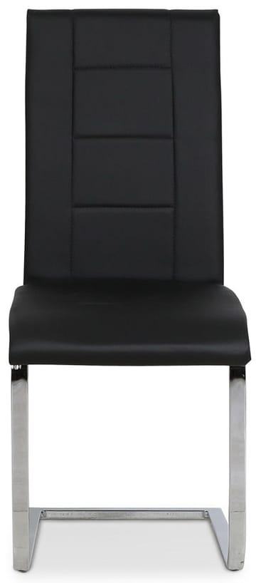 Stol svart pu kromade ben - Denver - Svart/Vit - Products - Möbler - Fåtölj & stolar - Matstol & köksstol