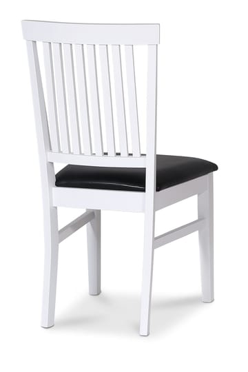 Stol vit med svart sits - Fårö - Vitlack och sits i svart PU - Products - Möbler - Fåtölj & stolar - Matstol & köksstol