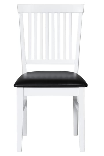 Stol vit med svart sits - Fårö - Vitlack och sits i svart PU - Products - Möbler - Fåtölj & stolar - Matstol & köksstol
