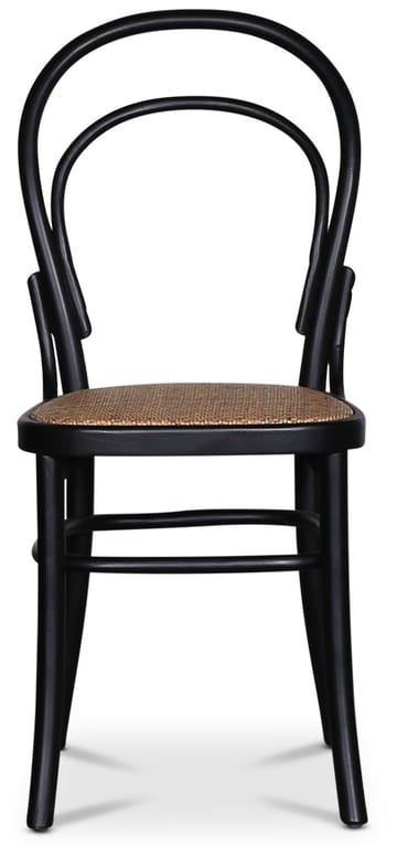 Tona svart stol i böjträ med rottingsits - Svart - Products - Möbler - Fåtölj & stolar - Matstol & köksstol