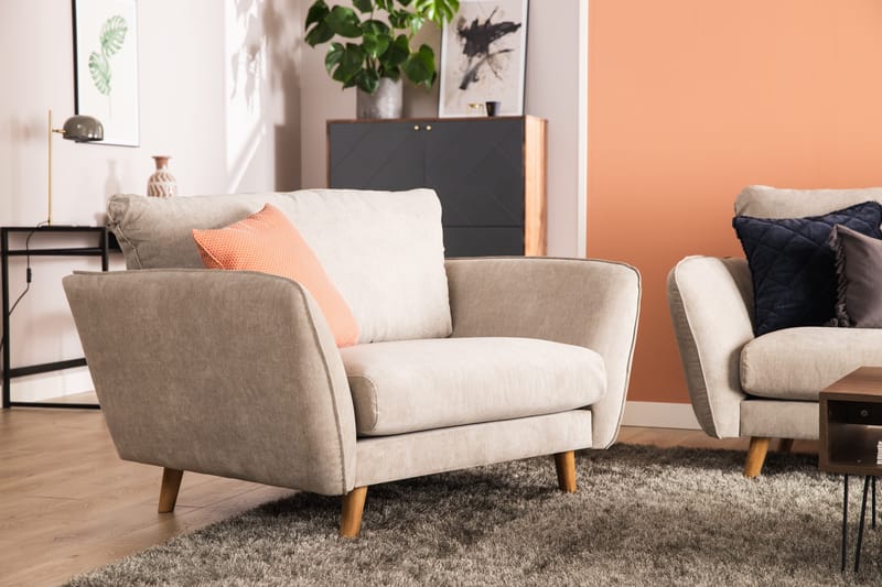 Trend Lyx Fåtölj - Beige/Ek - Products - Möbler - Fåtölj & stolar - Fåtölj