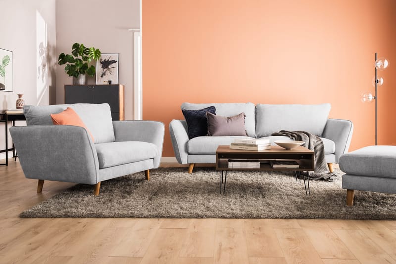 Trend Lyx Fåtölj - Ljusgrå/Ek - Products - Möbler - Fåtölj & stolar - Fåtölj