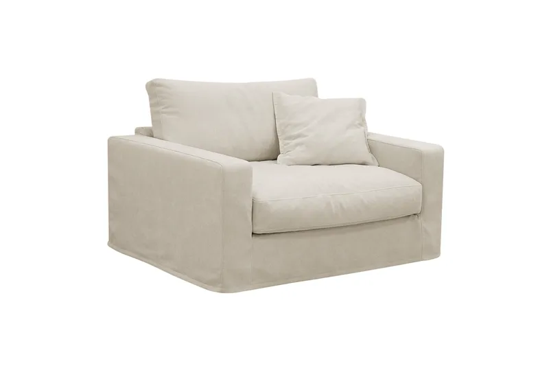 Valencia Extra Djup Fåtölj med avtagbar och tvättbar klädsel - Beige - Products - Möbler - Fåtölj & stolar - Fåtölj