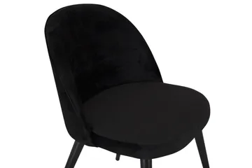 Velvet Köksstol Sammet - Svart - Products - Möbler - Fåtölj & stolar - Matstol & köksstol