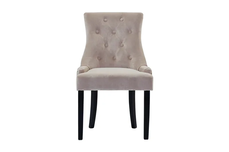 Viktoria Matstol Sammet - Sand / Beige - Products - Möbler - Fåtölj & stolar - Matstol & köksstol