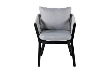 Virya Matstol med Dyna - Grå/Svart - Products - Möbler - Fåtölj & stolar - Matstol & köksstol