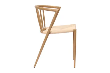 Winston Matstol - Beige / Metallben Ek - Products - Möbler - Fåtölj & stolar - Matstol & köksstol