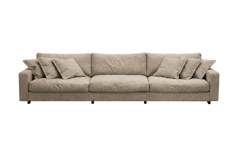 Valencia Extra Djup 5-sits Soffa i Chenille - Brun - Products - Möbler - Soffa