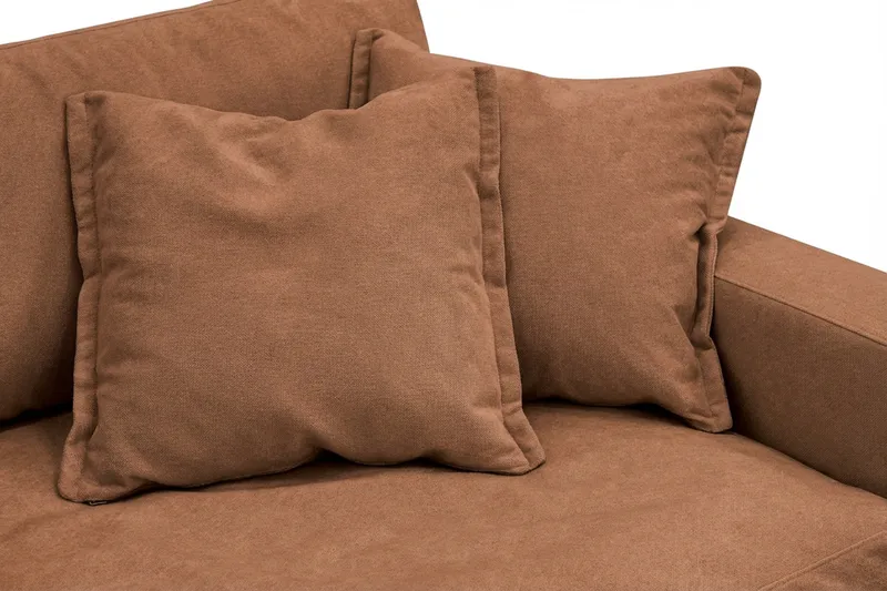 Valencia Extra Djup 5-sits Soffa i Chenille - Rostbrun - Products - Möbler - Soffa