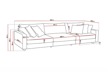 Valencia Extra Djup 5-sits Soffa - Offwhite - Products - Möbler - Soffa