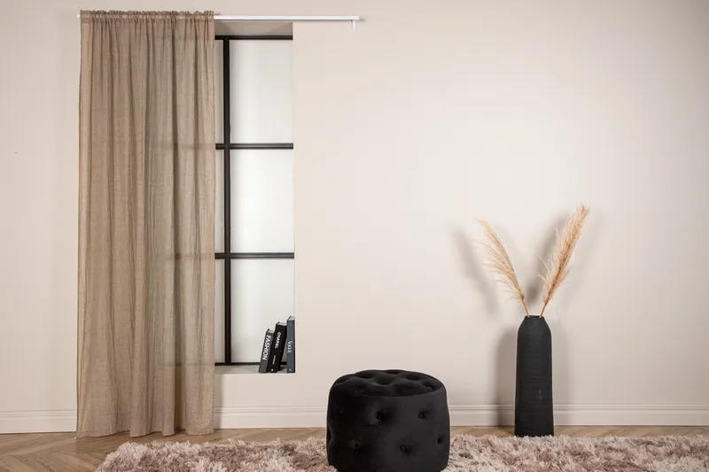 Elena Gardin 135x240 cm - Brun - Products - Textil & mattor - Gardiner - Gardinlängder - Kanallängd