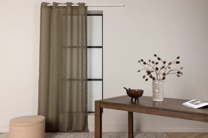 Kaya Öljettgardin 140x290 cm - Brun - Products - Textil & mattor - Gardiner - Gardinlängder - Öljettgardiner