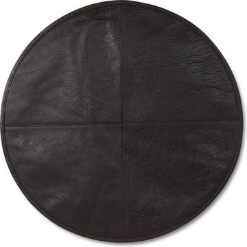Stolsdyna Rund i Läder Ø34 cm - Mörkbrun - Products - Textil & mattor - Kudde & kuddfodral - Stolsdyna & sittdyna