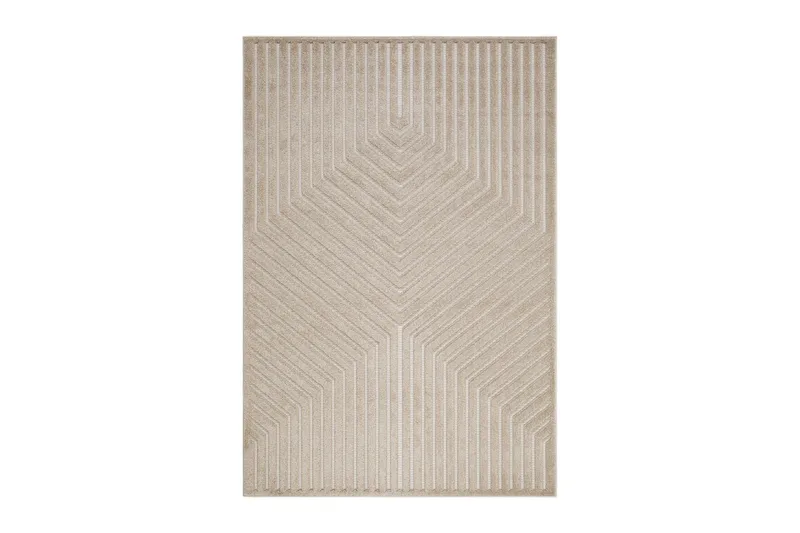 Hampton Flatvävd Matta 160x230 cm Rektangulär, Beige