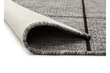 Madrid Square Flatvävd Matta 133x190 - Grå/Svart - Products - Textil & mattor - Matta - Flatvävd matta