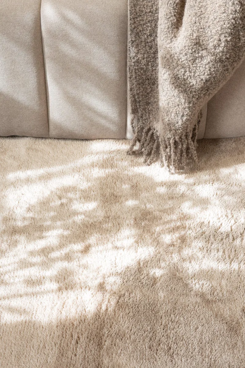 Cozy Ryamatta 160 cm Rund - Linne - Products - Textil & mattor - Matta - Modern matta - Ryamatta