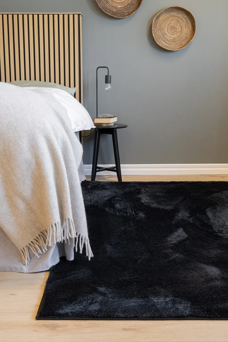 Cozy Ryamatta 160x230 cm Rektangulär - Svart - Products - Textil & mattor - Matta - Modern matta - Ryamatta
