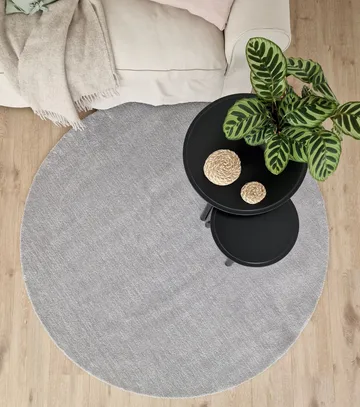Feel Matta 120 Rund - Silver - Products - Textil & mattor - Matta - Modern matta - Ryamatta