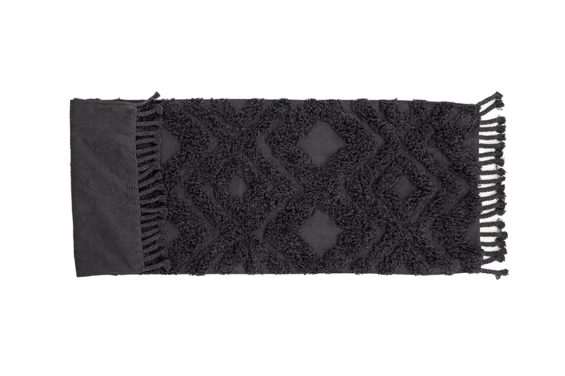 Hilma Bomullsmatta Rektangulär 70x200 cm - Mörkgrå - Products - Textil & mattor - Matta - Modern matta - Bomullsmatta