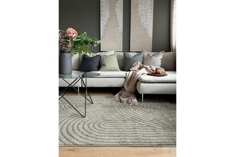 Maskinvävd Matta Genova Zen - 200x290 cm, Grön - Products - Textil & mattor - Matta - Modern matta - Wiltonmatta