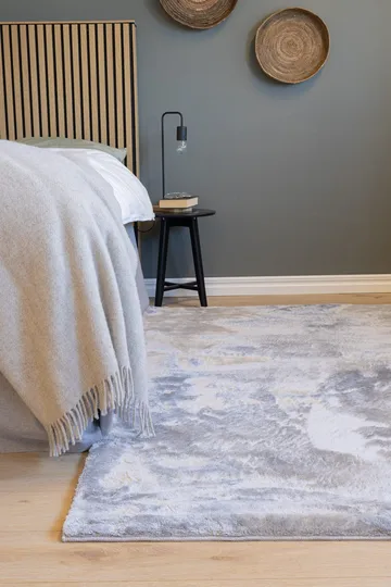 Cozy Ryamatta 110x160 cm Rektangulär - Silver - Products - Textil & mattor - Matta - Modern matta - Ryamatta