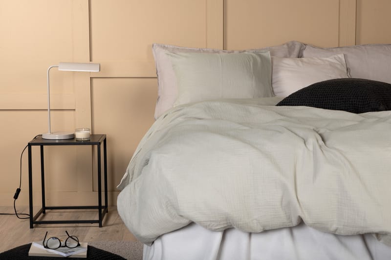 Mila Bäddset 2-Dels 150x200/50x60 cm - Ljusgrå - Products - Textil & mattor - Sängkläder - Bäddset & påslakanset - Påslakanset dubbelsäng