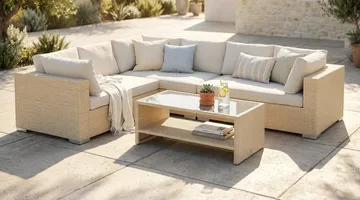 Bahamas Högermodul utomhus 140 cm - Beige - Products - Utemöbler & utemiljö - Övrigt utemöbler - Moduler utesoffa - Vänstermodul utesoffa
