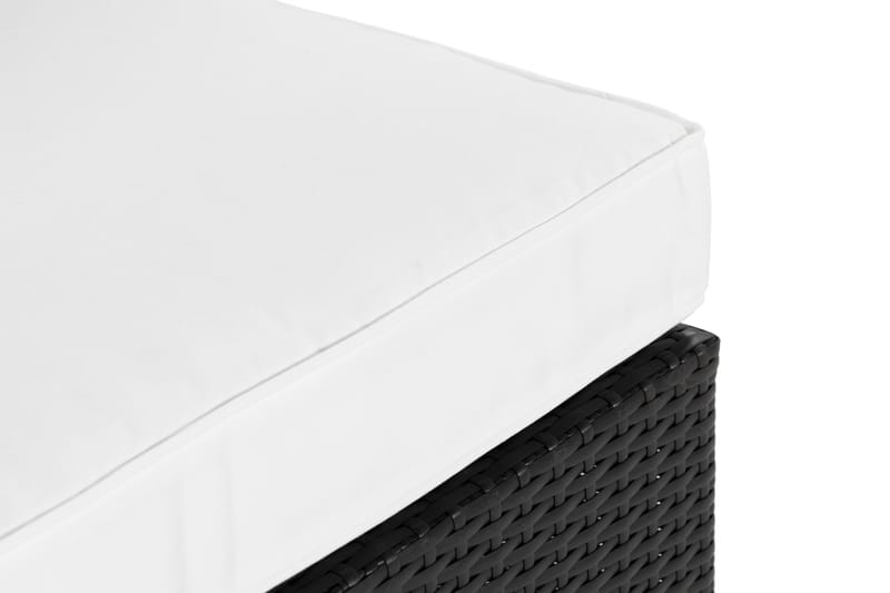 Bahamas Mittmodul utomhus i konstrotting - Svart / Vit - Products - Utemöbler & utemiljö - Övrigt utemöbler - Moduler utesoffa - Mittmodul utesoffa