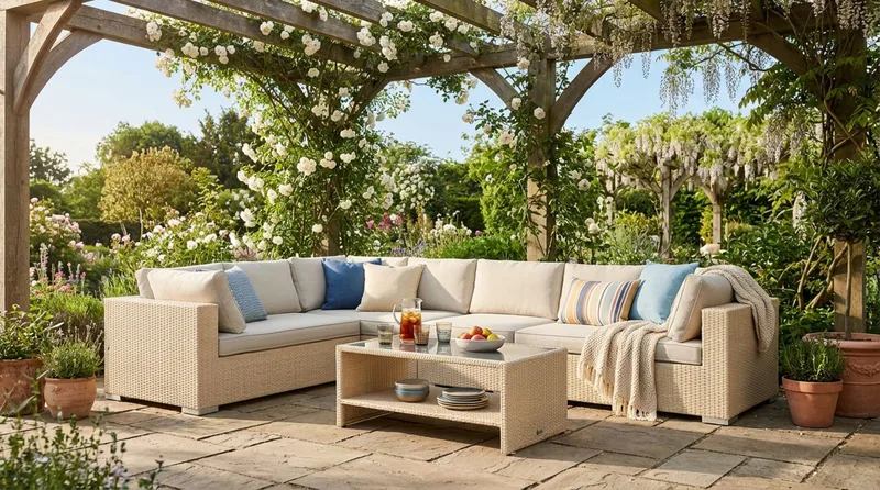 Bahamas Vänstermodul utomhus 140 cm - Beige - Products - Utemöbler & utemiljö - Övrigt utemöbler - Moduler utesoffa