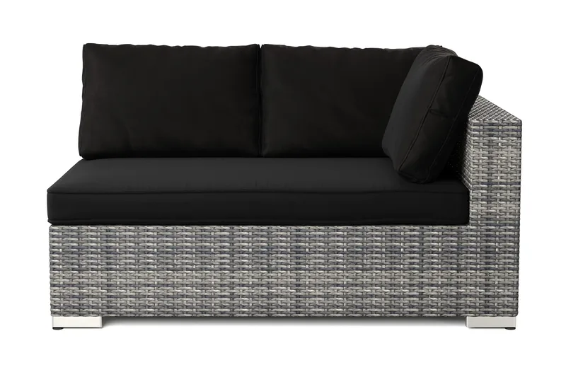 Bahamas Vänstermodul utomhus 140 cm i konstrotting - Grå - Products - Utemöbler & utemiljö - Övrigt utemöbler - Moduler utesoffa - Vänstermodul utesoffa