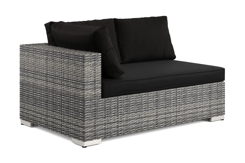 Bahamas Vänstermodul utomhus 140 cm i konstrotting - Grå - Products - Utemöbler & utemiljö - Övrigt utemöbler - Moduler utesoffa