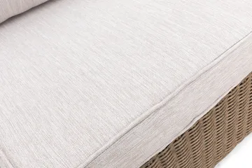 Marcus Mittmodul utomhus med Dyna i Konstrotting - Natur Beige / Vita dynor - Products - Utemöbler & utemiljö - Övrigt utemöbler - Moduler utesoffa