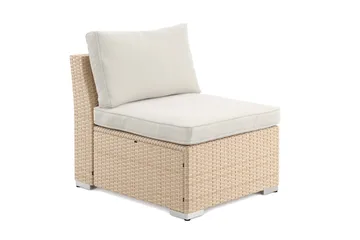 Wisconsin Mittmodul utomhus i konstrotting med vattenavisande dyna - Beige - Products - Utemöbler & utemiljö - Övrigt utemöbler - Moduler utesoffa - Mittmodul utesoffa