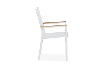 Las Vegas Stapelstol Utomhus - Teak/Vit - Products - Utemöbler & utemiljö - Balkong & altan - Balkongmöbler - Balkongstol