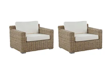 Apriliana Utefåtölj 2-pack - Konstrotting/Ljusbrun - Products - Utemöbler & utemiljö - Loungemöbler - Loungestol utomhus