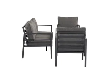 Ariany Soffgrupp - Svart / Gråa dynor - Products - Utemöbler & utemiljö - Loungemöbler - Loungeset & loungegrupp