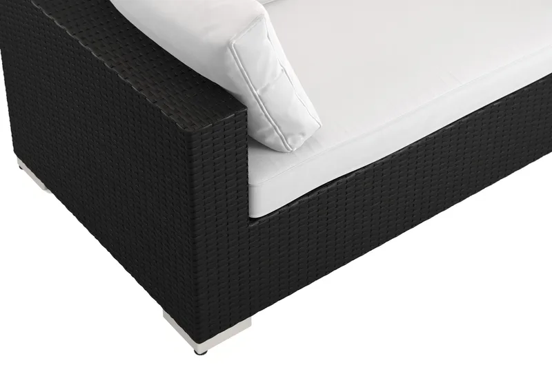 Bahamas utomhus L-soffa höger 7-sits med fåtölj och bord med hylla - Svart - Products - Utemöbler & utemiljö - Loungemöbler - Loungeset & loungegrupp