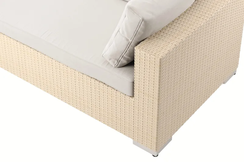 Bahamas utomhus L-soffa vänster 8-sits med fåtölj och bord - Beige - Products - Utemöbler & utemiljö - Loungemöbler - Loungeset & loungegrupp