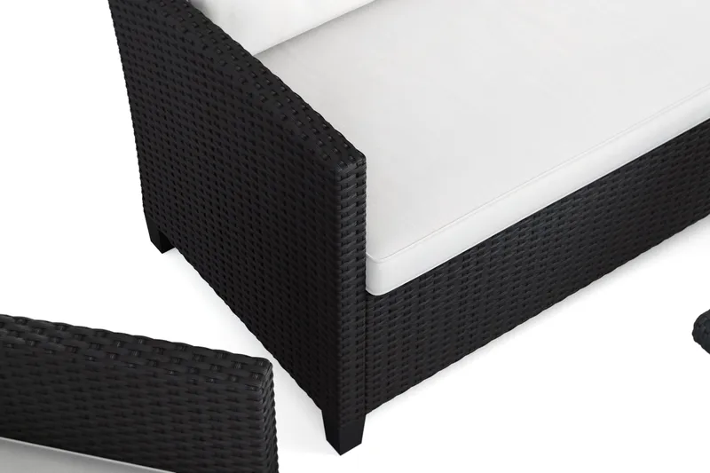 James Light Soffgrupp utomhus i konstrotting - Svart - Products - Utemöbler & utemiljö - Loungemöbler - Loungeset & loungegrupp