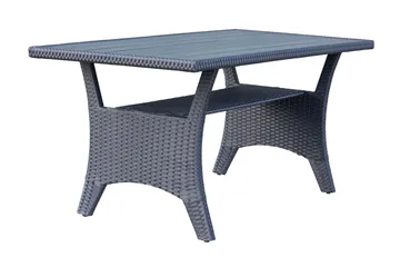 James Light Stor L-formad vändbar loungegrupp utomhus i konstrotting med förvaring och vita dynor - Svart - Products - Utemöbler & utemiljö - Loungemöbler - Loungeset & loungegrupp