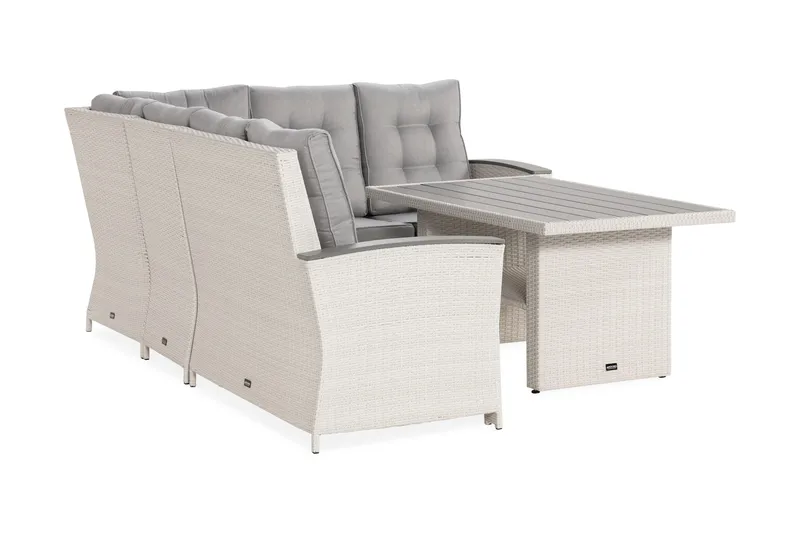 James Lyx Loungegrupp Vändbar - Vit / Gråa dynor - Products - Utemöbler & utemiljö - Loungemöbler - Loungeset & loungegrupp