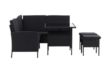 Knock Hörnsoffa Utomhus - Svart - Products - Utemöbler & utemiljö - Loungemöbler - Loungeset & loungegrupp