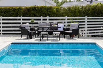 Knock Loungegrupp Utomhus - Svart - Products - Utemöbler & utemiljö - Loungemöbler - Loungeset & loungegrupp