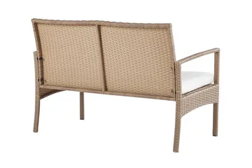 Loungegrupp Utomhus 4-sits konstrotting ljusbrun MARSALA - Trä/natur - Products - Utemöbler & utemiljö - Loungemöbler - Loungeset & loungegrupp